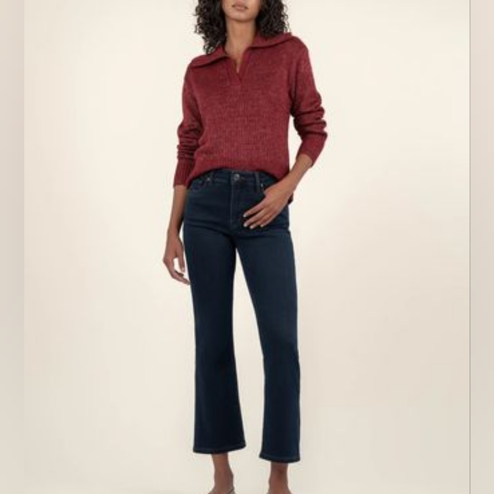 Kut from the Kloth Burgundy V-Neck Sweater - NEW